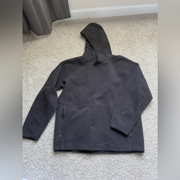Lululemon Textured Spacer Pullover Hoodie Black - Picture 1 of 4